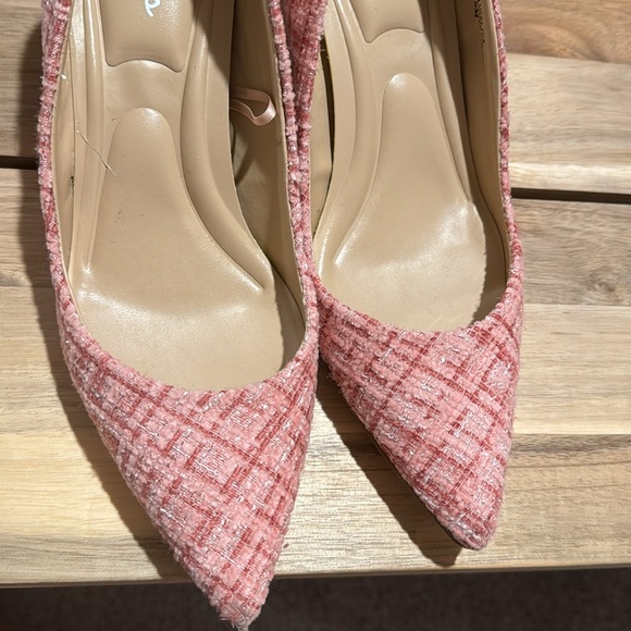 Charles David pink tweed kitten heel pumps size 6 - Picture 5 of 8